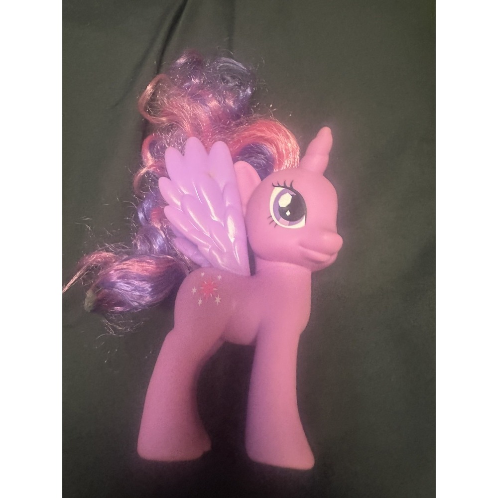 My Little Pony G4 Twilight Sparkle Alicorn Brushable 2010 With Ribbon In Hair 3"